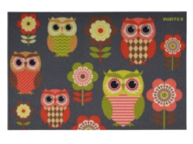 Коврик влаговпитывающий Samba 40*60 см Совы и цветы VORTEX 24214